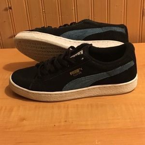 Puma Suede Black and Blue